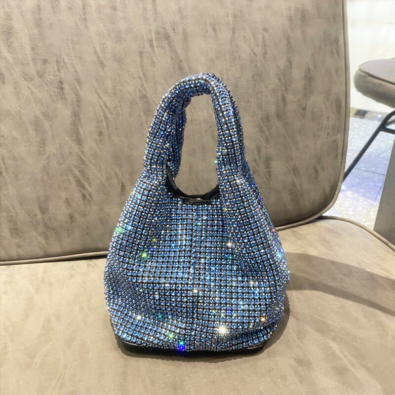 Ladies Glittering Evening Bag - Strass Portable Handbag for Party, Prom, Wedding