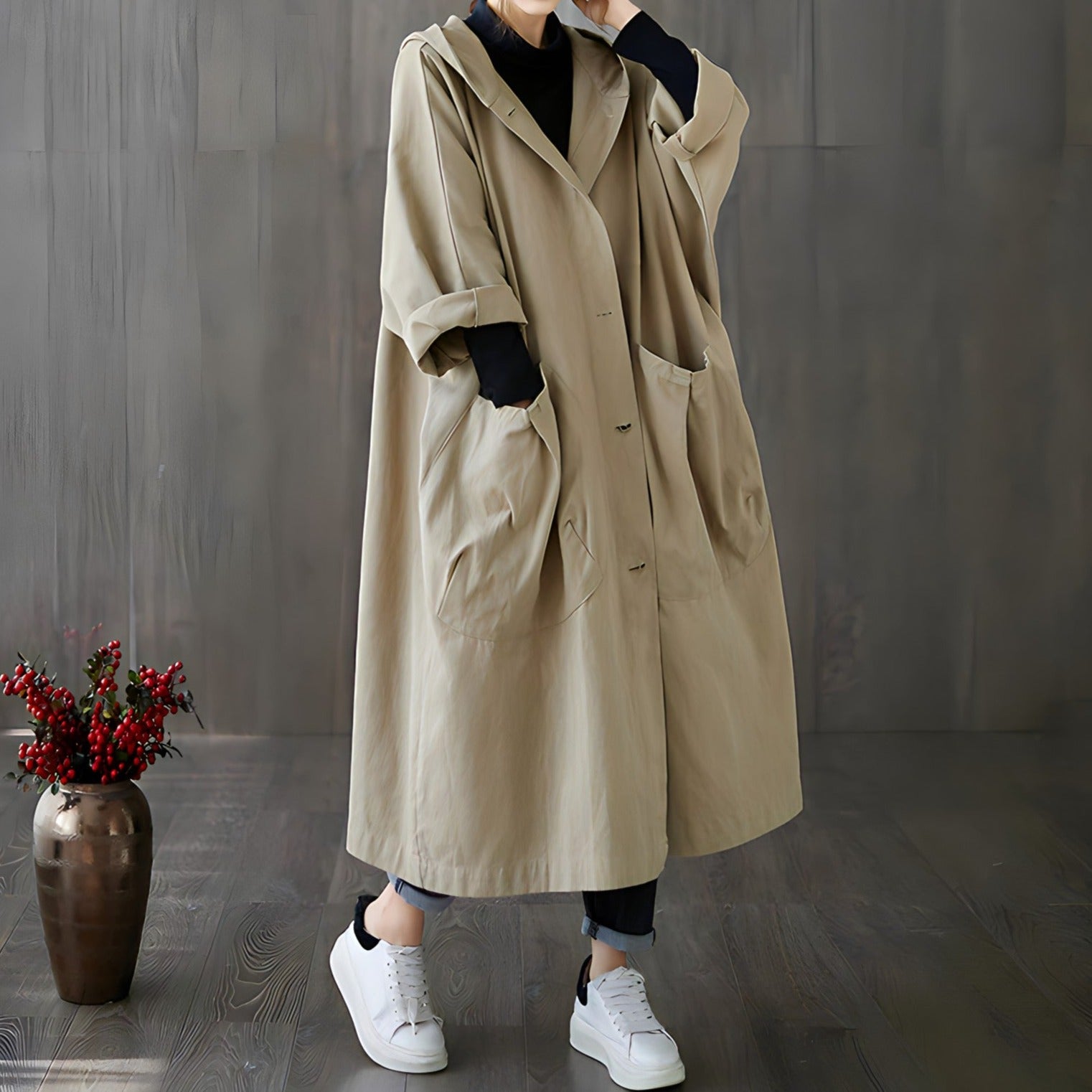 Édith - Timeless elegance Oversized trench coat