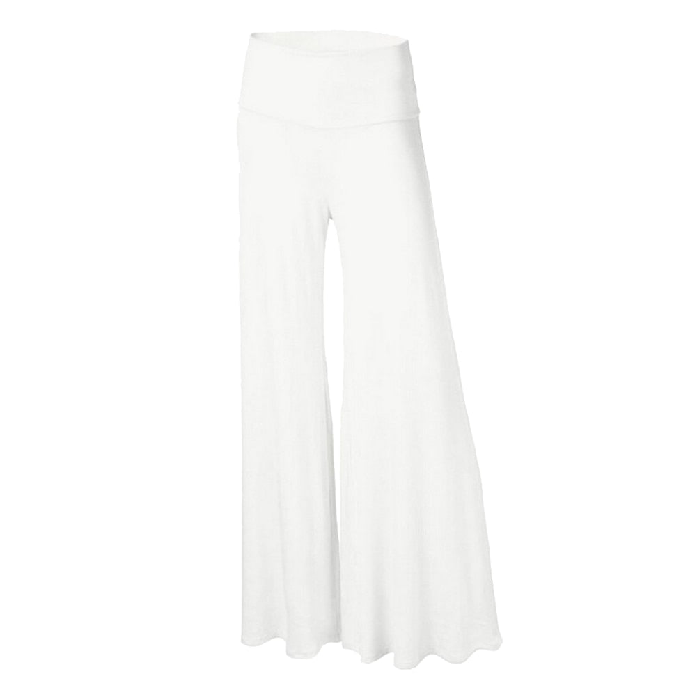 Classic summer width - Ladies wide leg trousers 2022 with high waist and button fly