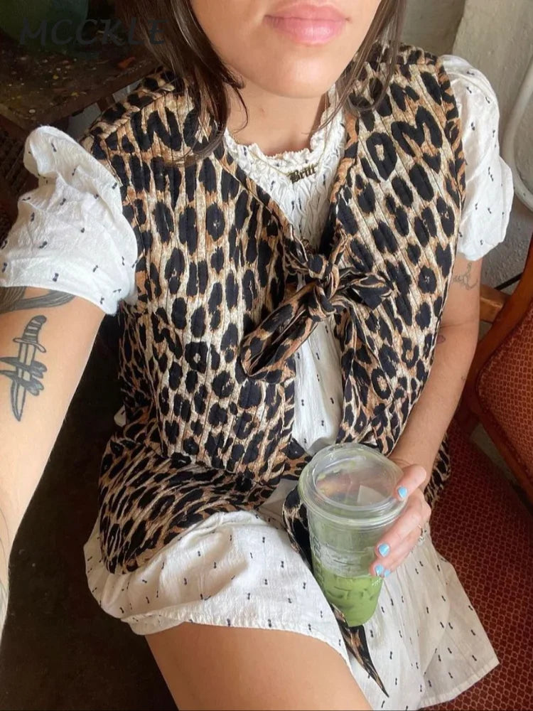 Leopard Print Spring Vest – Lightweight, Stylish & Breathable for Seasonal Chic