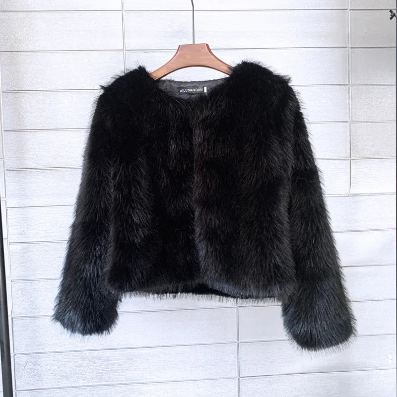 Fur coat made of plush