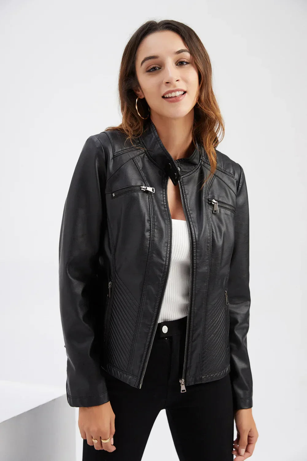 Chloe - Fashionable Leather Jacket For Women