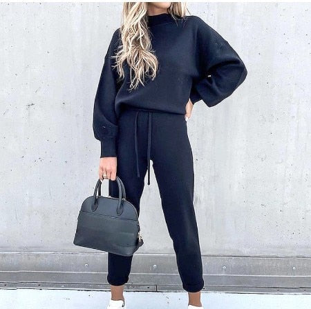 Turtleneck jumper comfort set