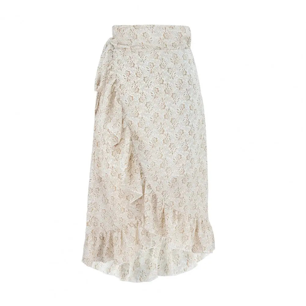 Seraphina - Flowing midi skirt with lace overlay