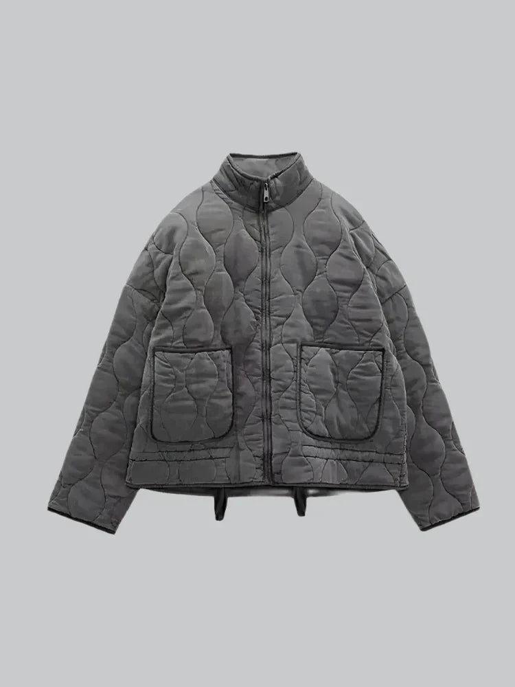 Vintage diamond-quilted jacket for women