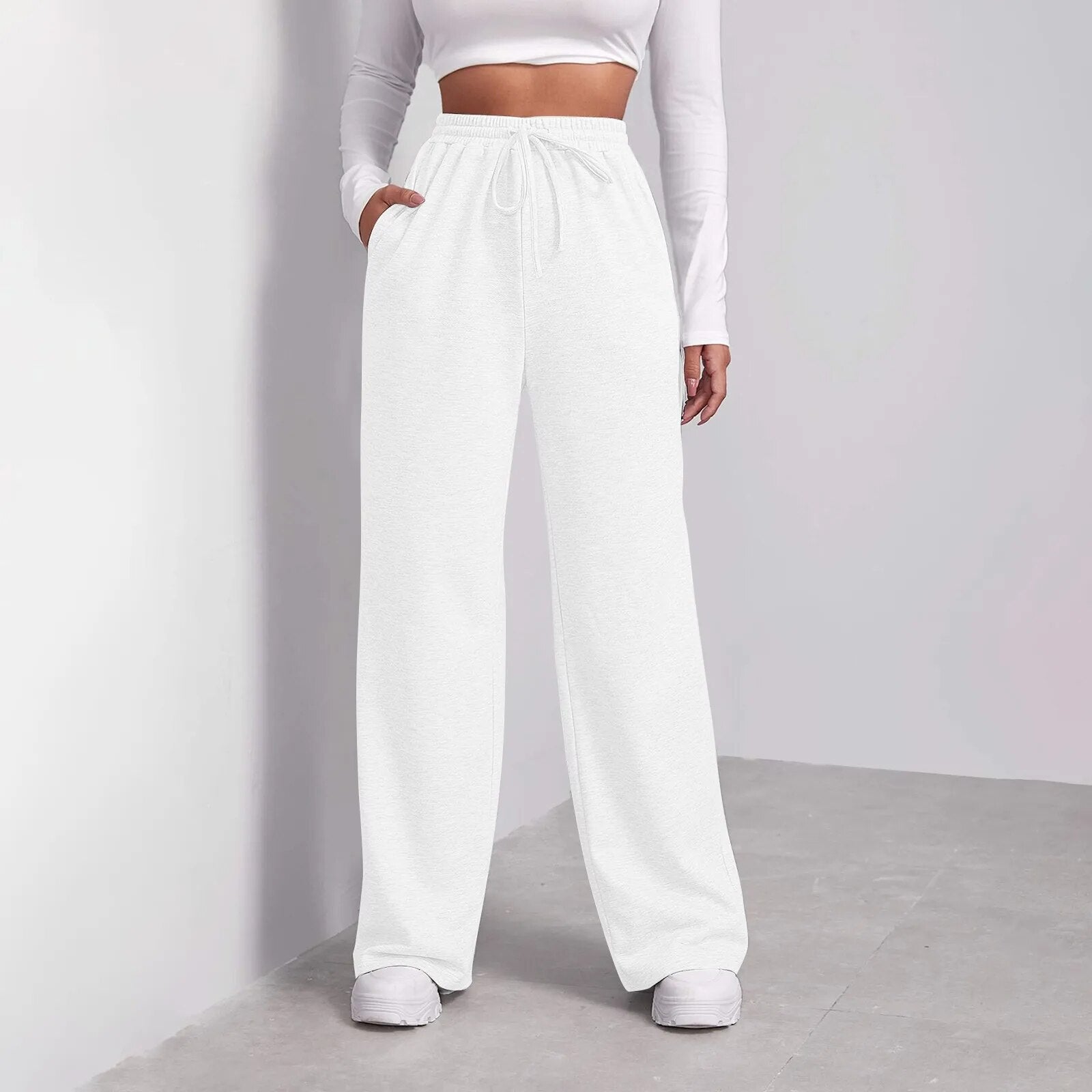 Thalita - Sporty training trousers with wide legs