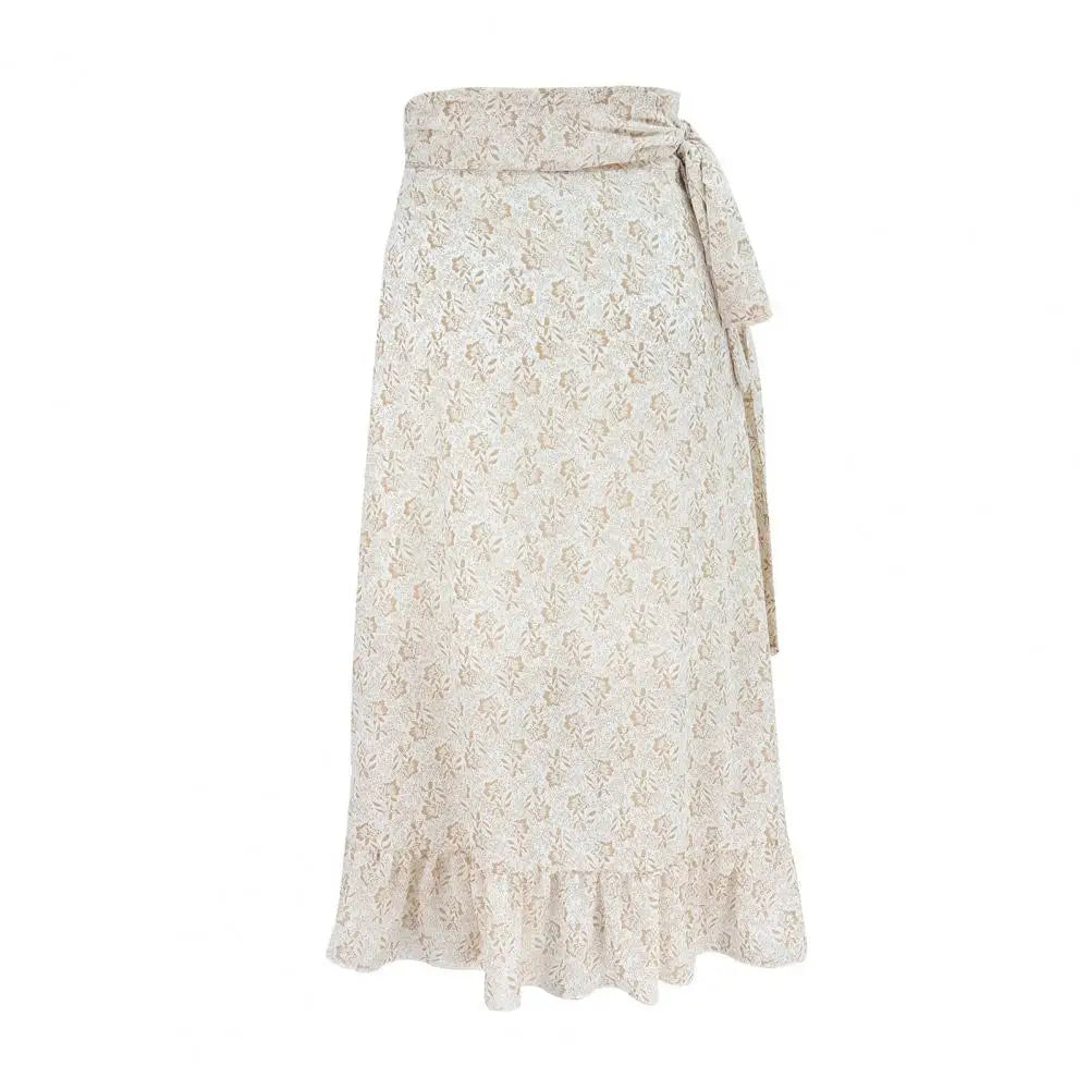 Seraphina - Flowing midi skirt with lace overlay