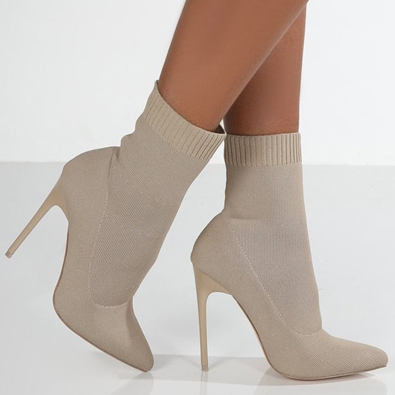 Cute ankle boots with a high heel