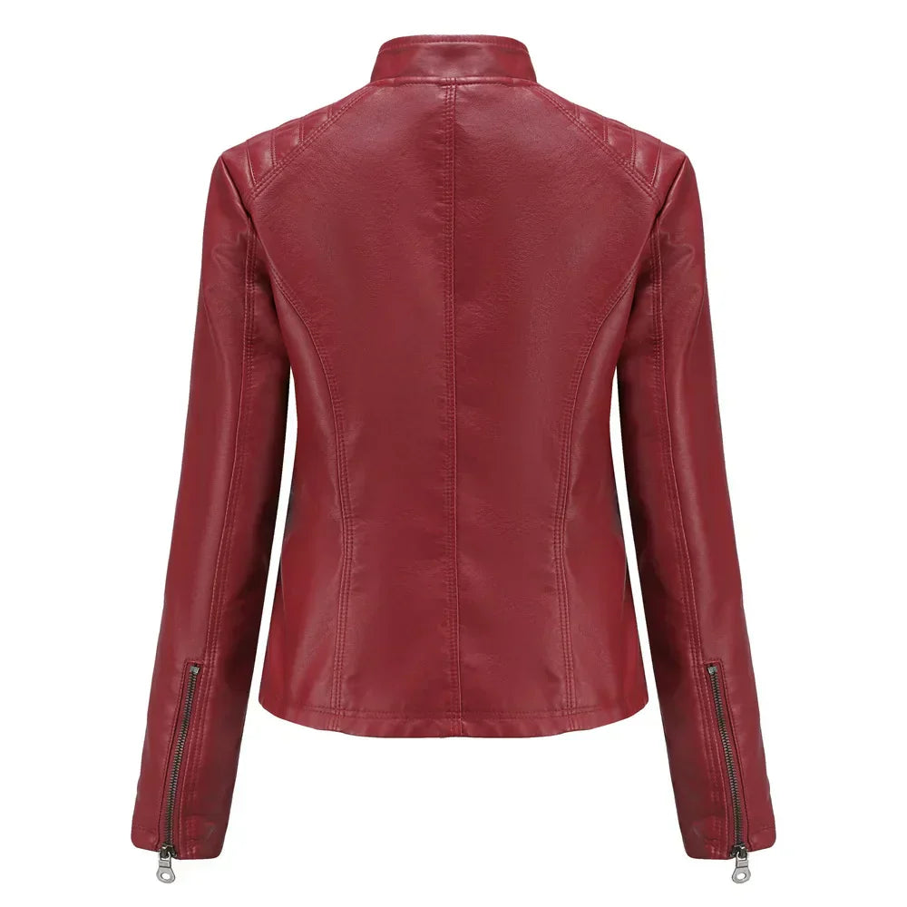 Stylish leather jacket for women