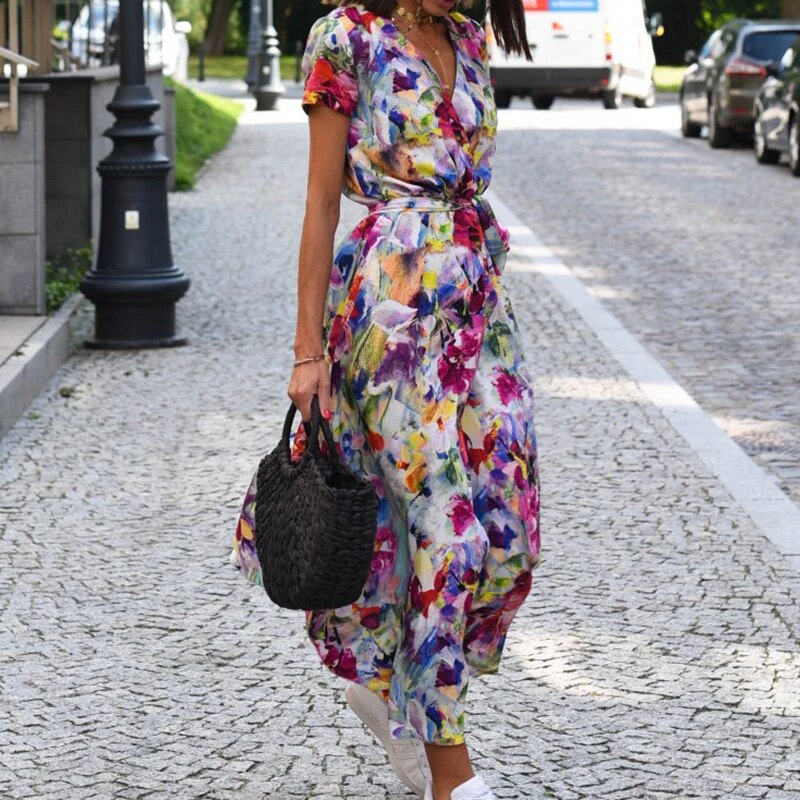 Anna dress with floral print spring/summer