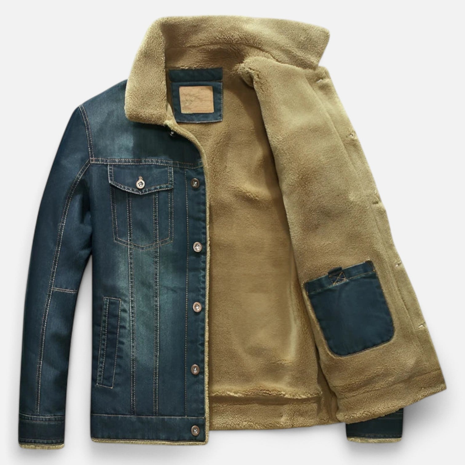 Monacogents | Men's Fleece-Lined Denim Jacket