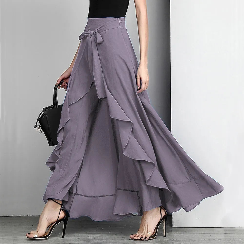 Hernia - Maxi skirt with ruffle detail