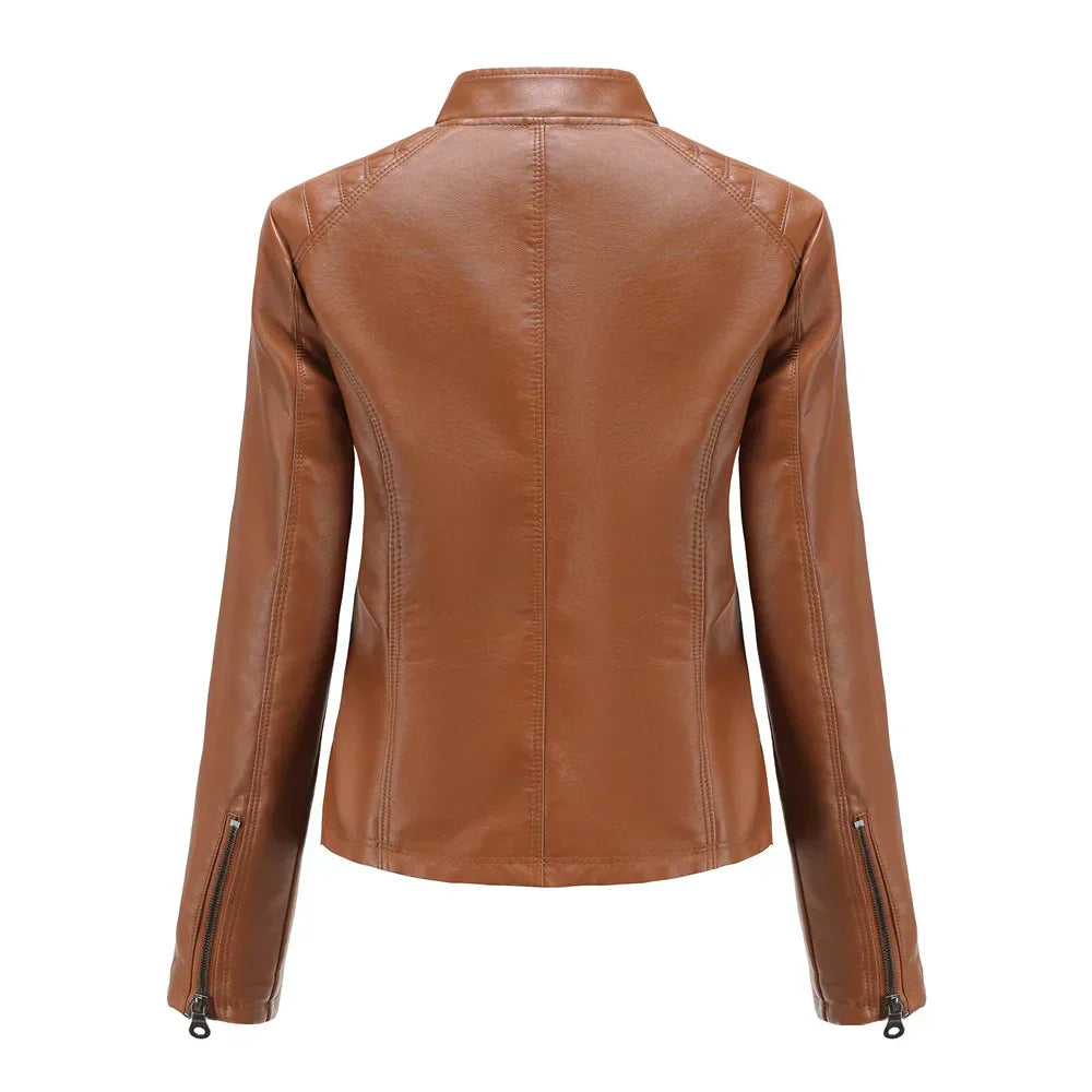 Stylish leather jacket for women