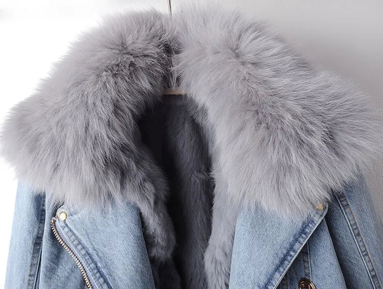 Elegance Denim & Fur Jacket