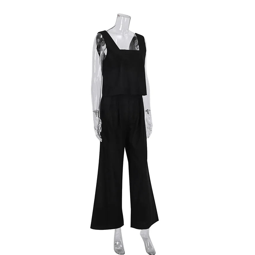 Eloise - Flowing wide trousers with matching tank top