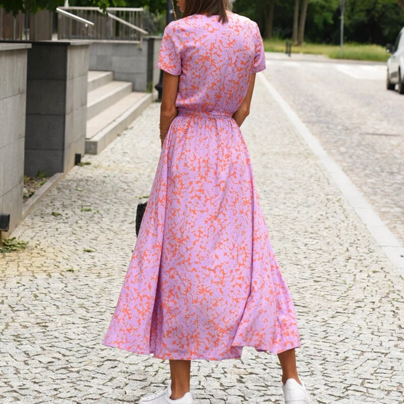 Anna dress with floral print spring/summer