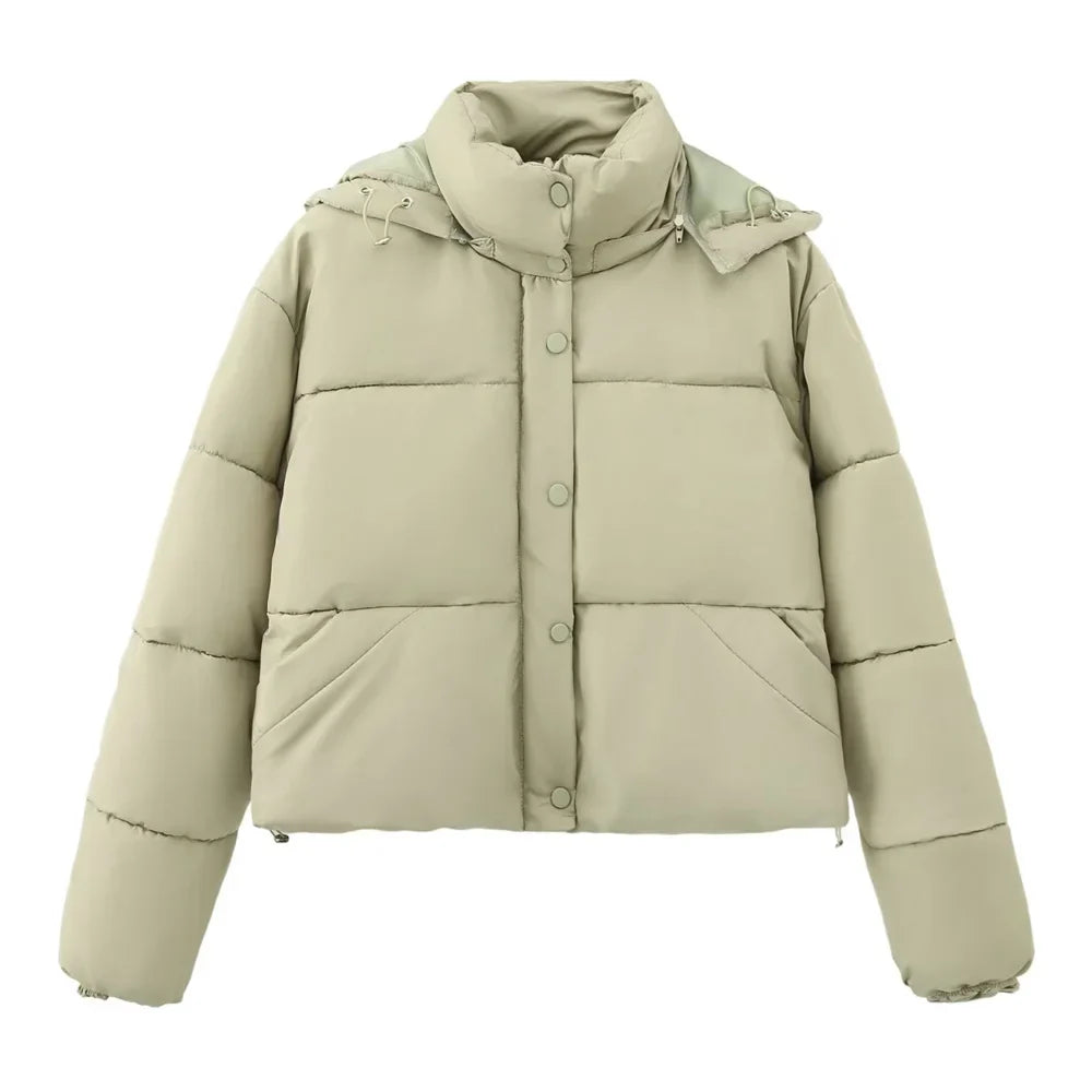 Womens Casual Long Sleeved Hooded Short Coat