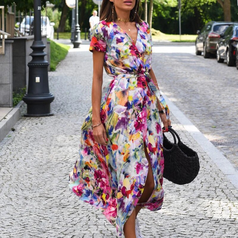 Anna dress with floral print spring/summer