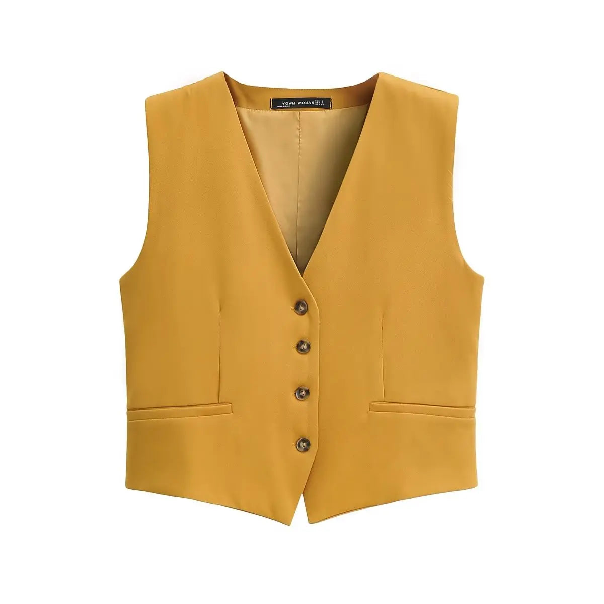 Women's Sleeveless V-Neck Vest – Lightweight Spring Waistcoat