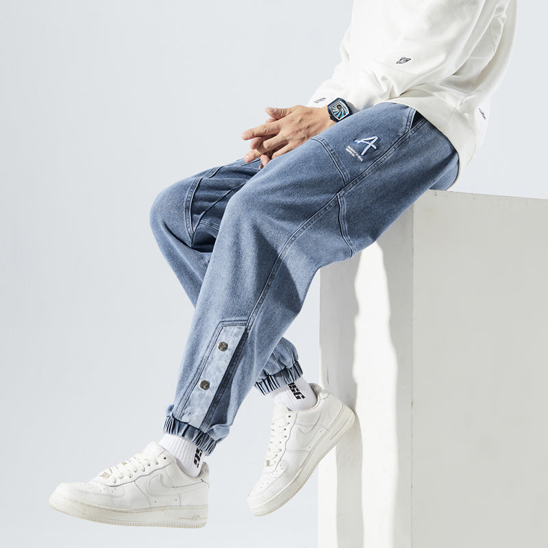 Tucker - Fashionable denim jogging trousers