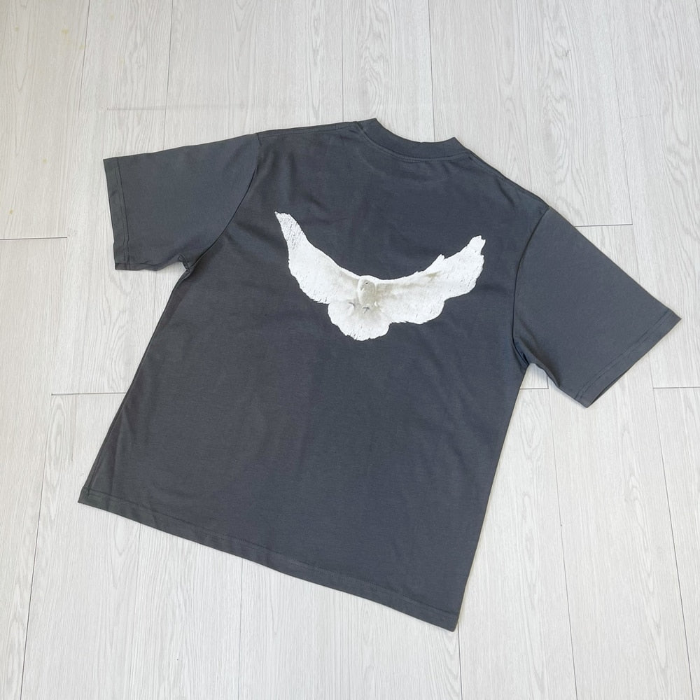 Vintage T-Shirt with loose fit and pigeon print