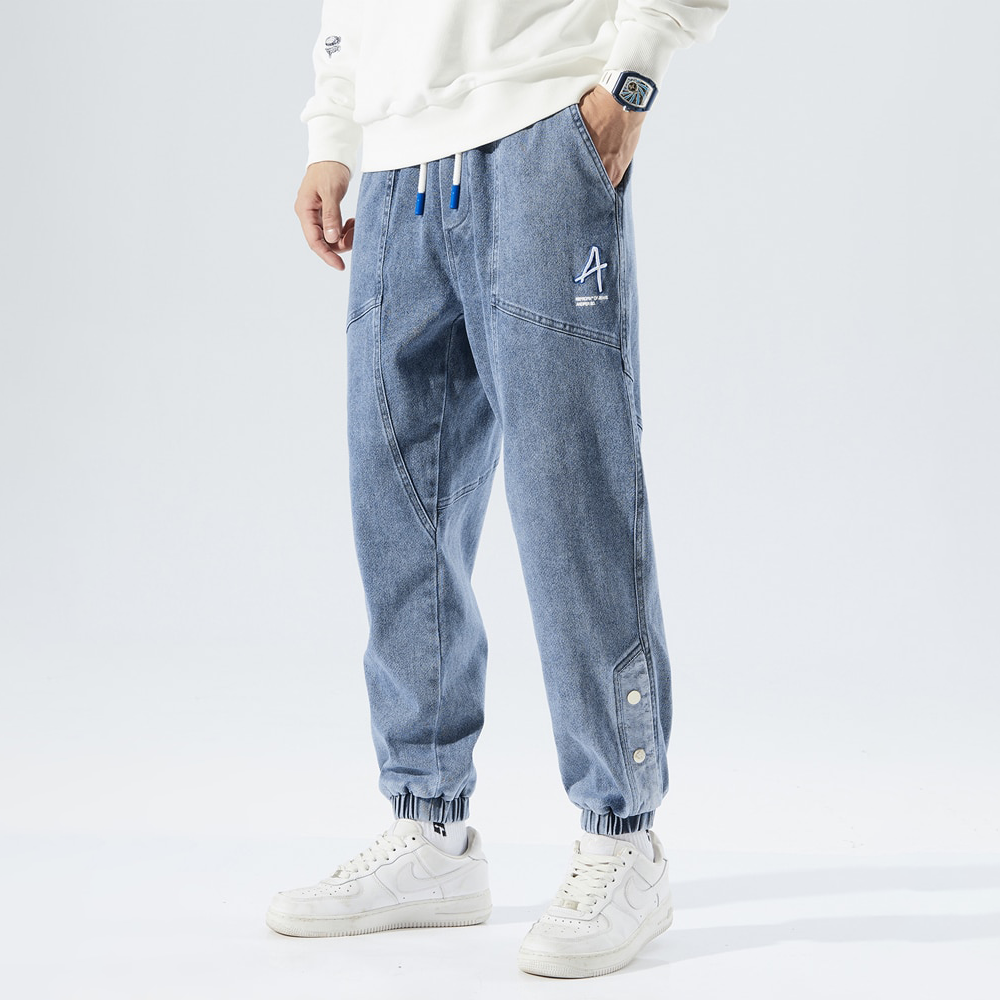 Tucker - Fashionable denim jogging trousers