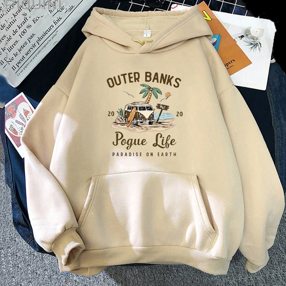 Outer Banks Pogue Life Hoody | Women's Hoodie with aesthetic print | Kpop Style Streetwear