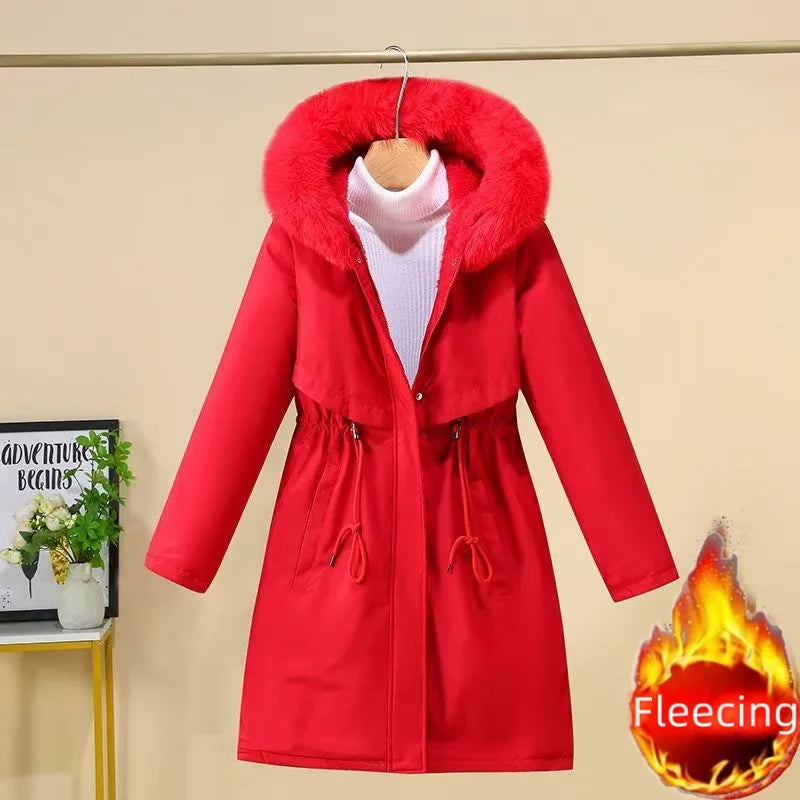 Women's Hooded Fleece Padded Jacket - Various Colors