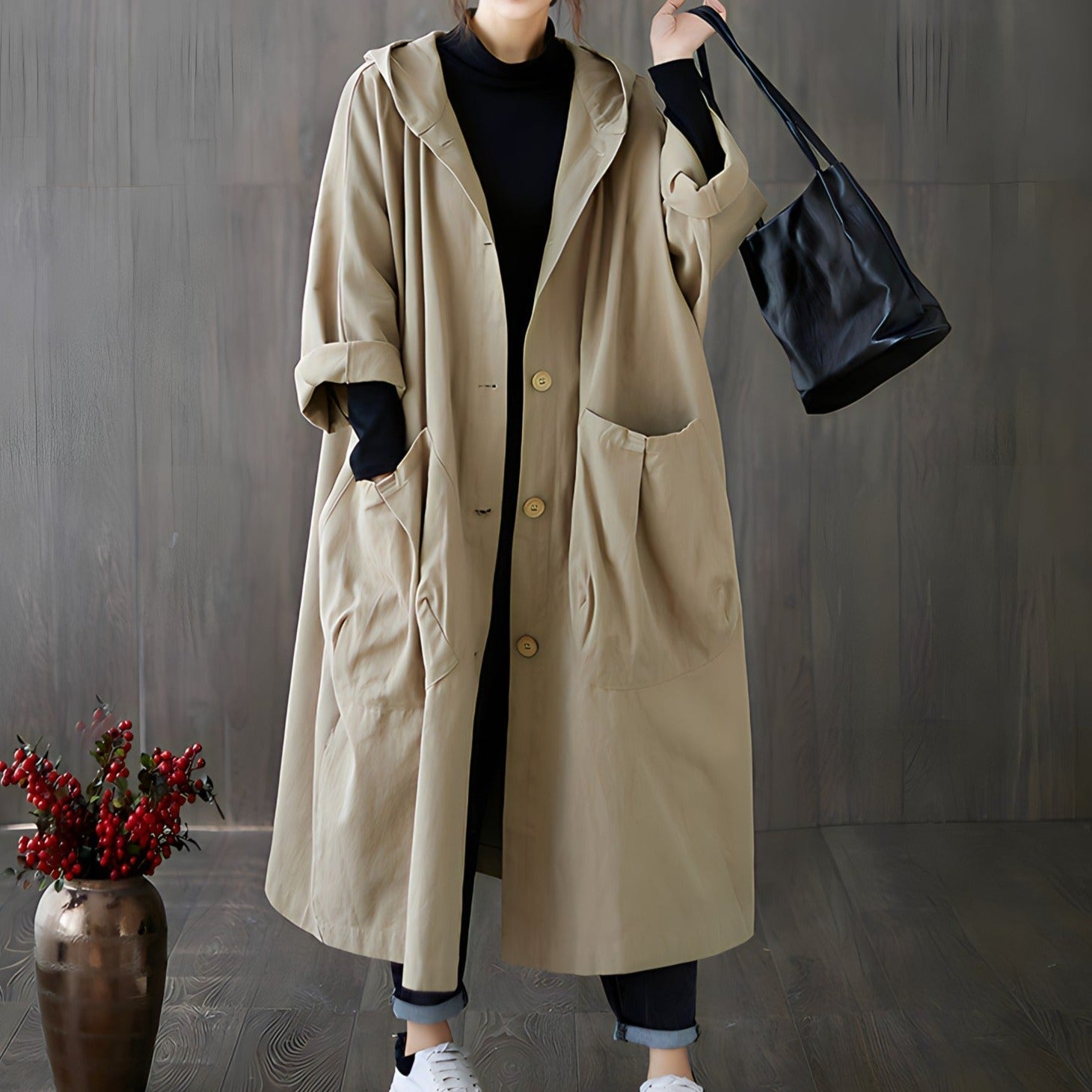 Édith - Timeless elegance Oversized trench coat