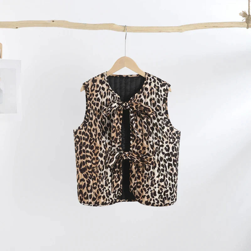 Leopard Print Spring Vest – Lightweight, Stylish & Breathable for Seasonal Chic
