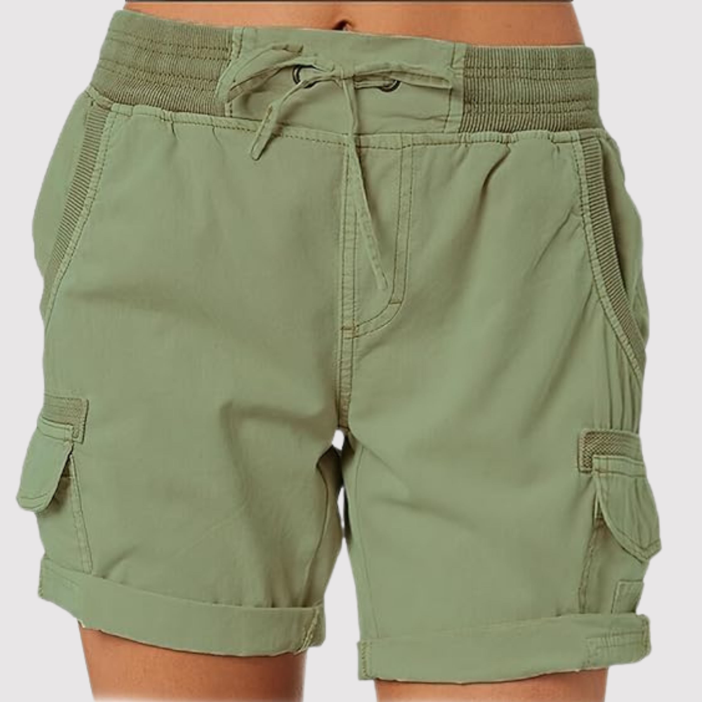 Olive - Cargo shorts for women