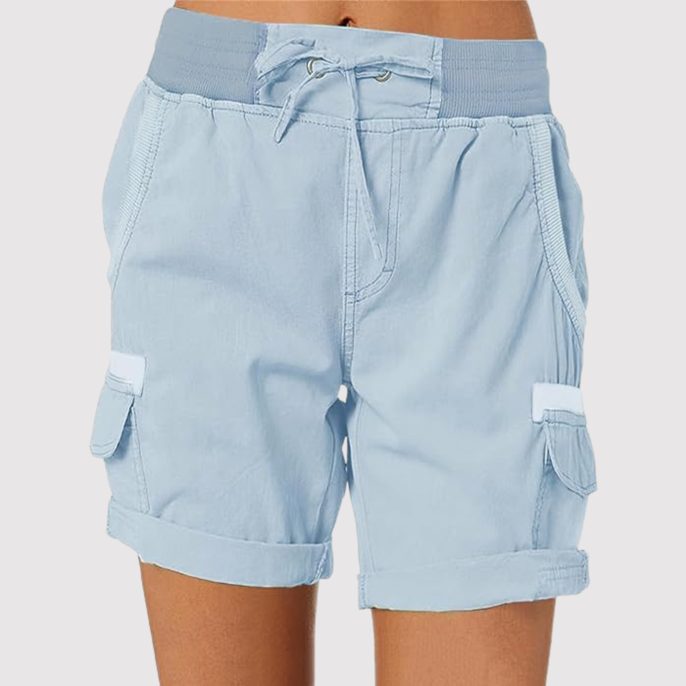 Olive - Cargo shorts for women