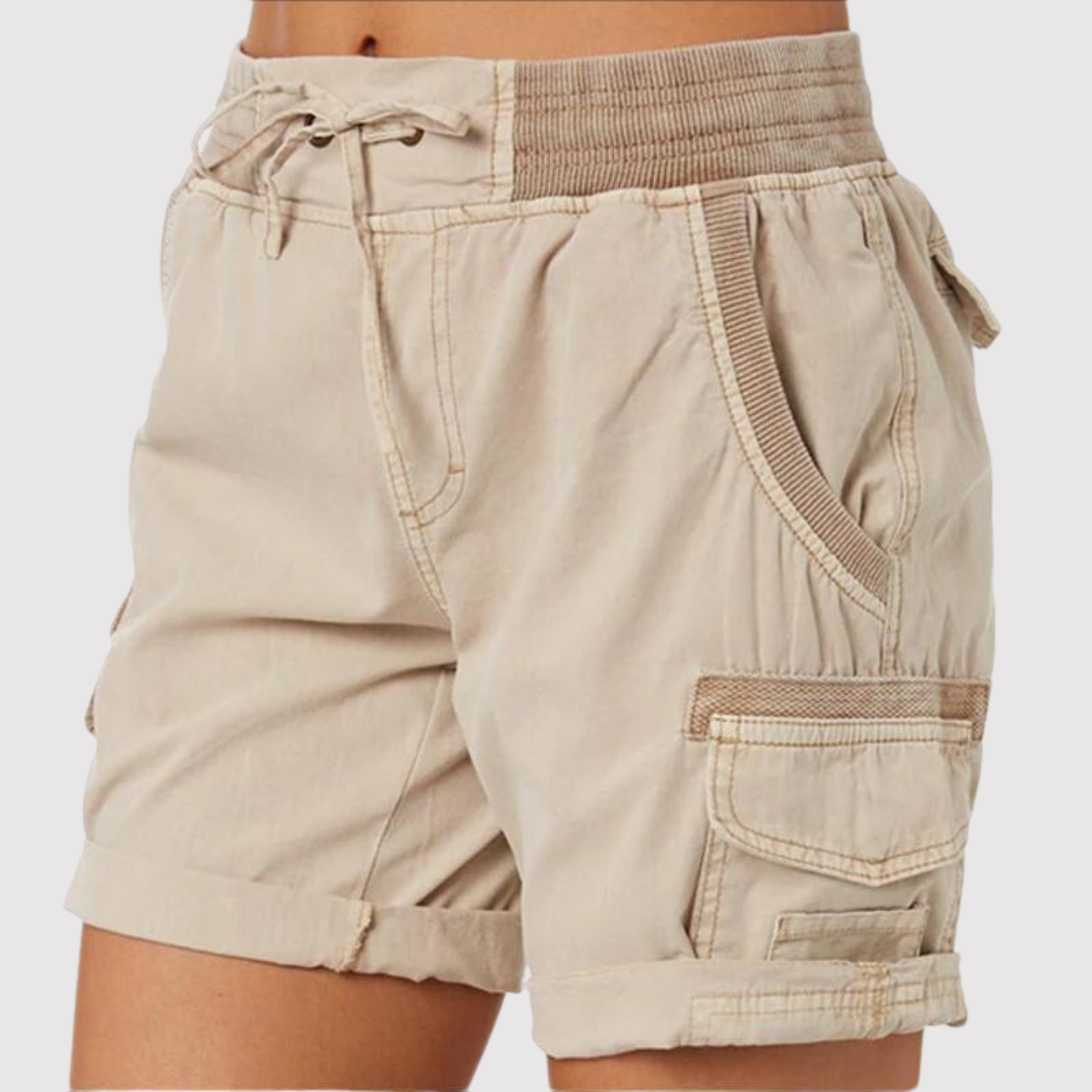 Olive - Cargo shorts for women