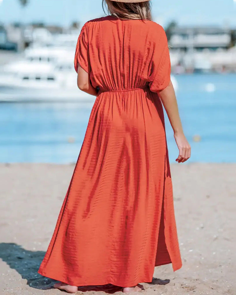 Dorothea - Elegant maxi dress with split hem