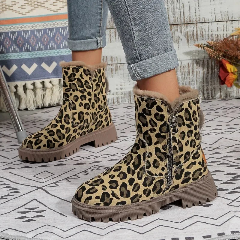 Carina | Warm leopard boots