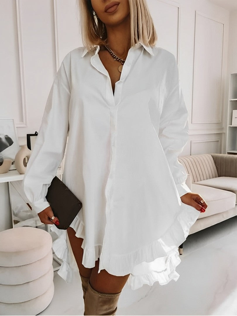 Rubye - loose long sleeve ruffled blouse