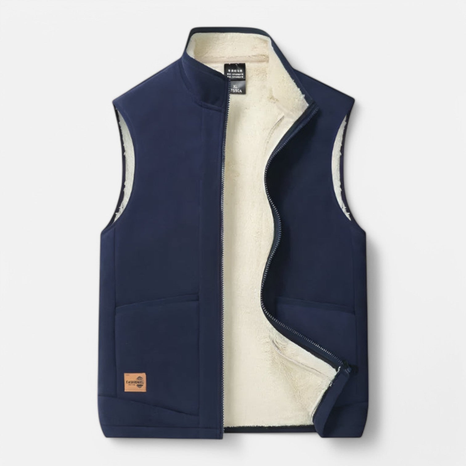 Monacogents | Lambswool Padded Vest with Stand Collar