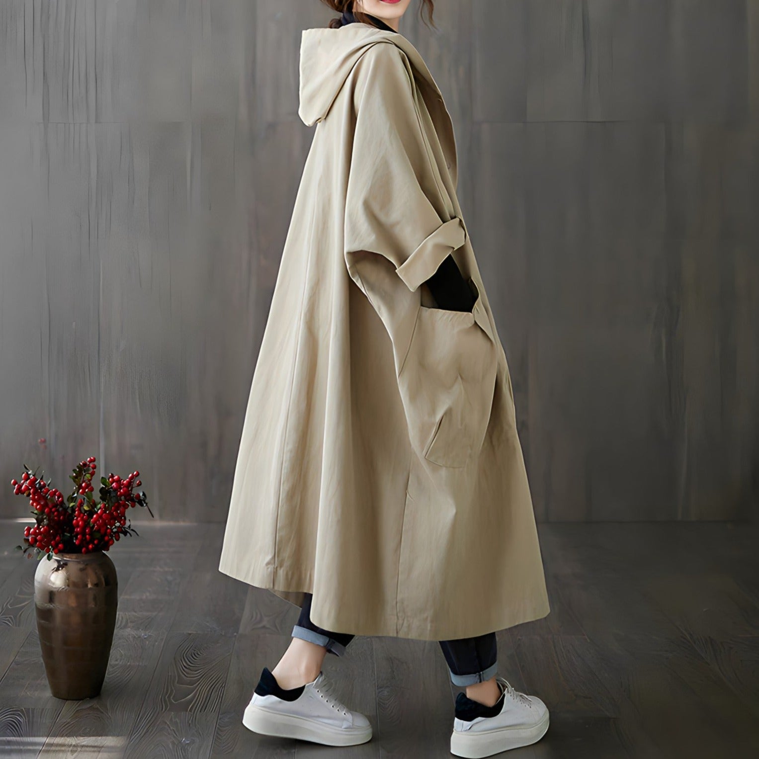 Édith - Timeless elegance Oversized trench coat