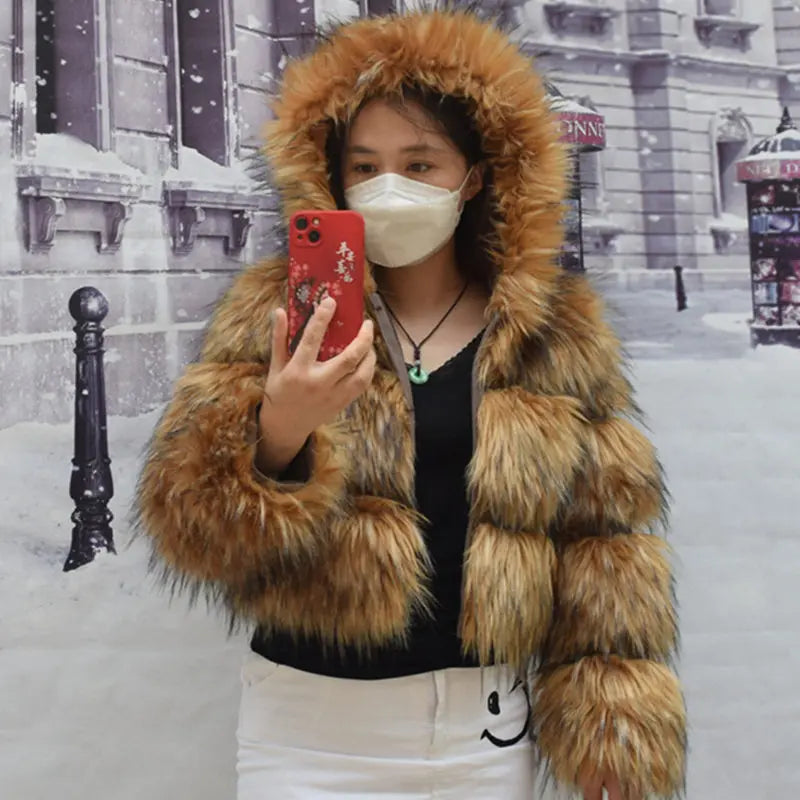 Women's Thick Warm Faux Fur Coat - Various Colors