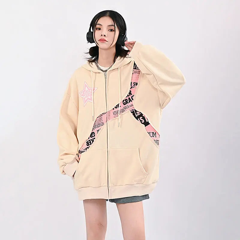 Aria - Oversized hoodie with graphic print