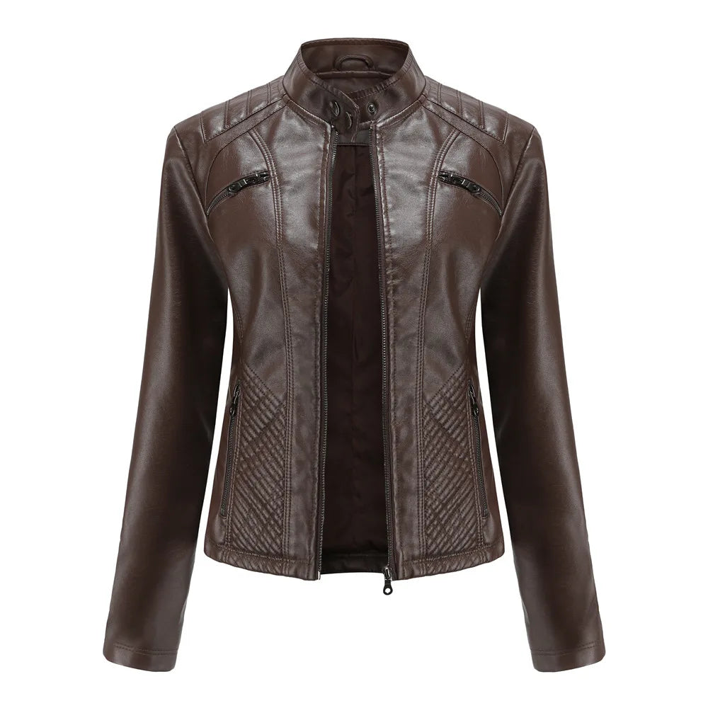 Chloe - Fashionable Leather Jacket For Women