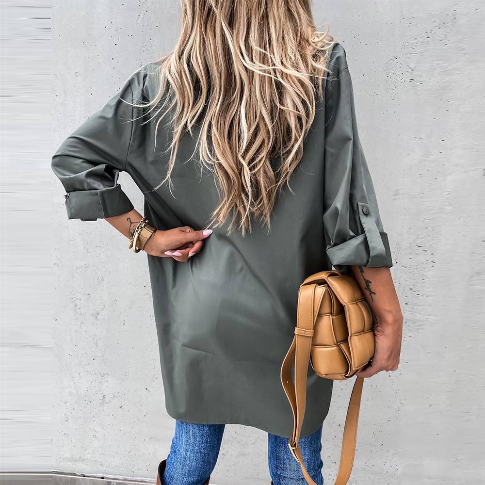 Romaine - loose long-sleeved pocket shirt