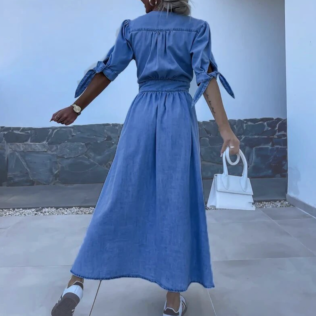 Taimi - Timeless denim maxi dress