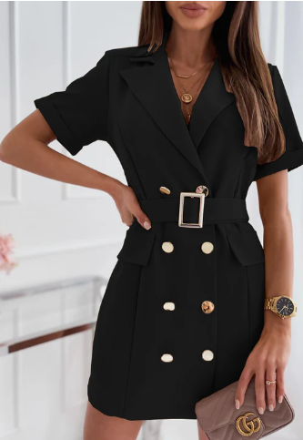 Scarlett slim double breasted blazer dress with belt