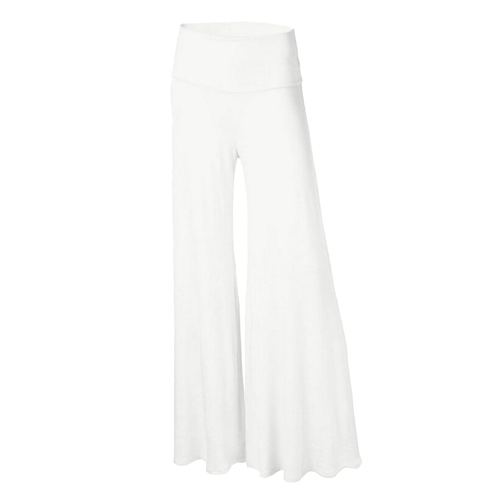 Classic summer width - Ladies wide leg trousers 2022 with high waist and button fly