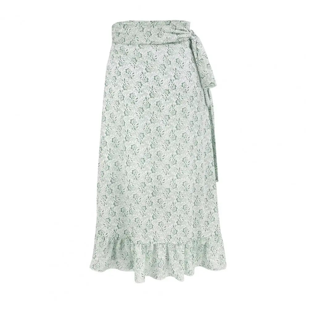 Seraphina - Flowing midi skirt with lace overlay