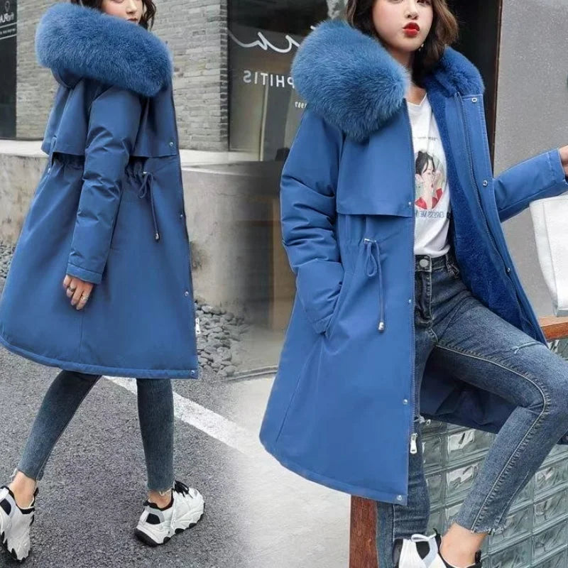 Women's Hooded Fleece Padded Jacket - Various Colors
