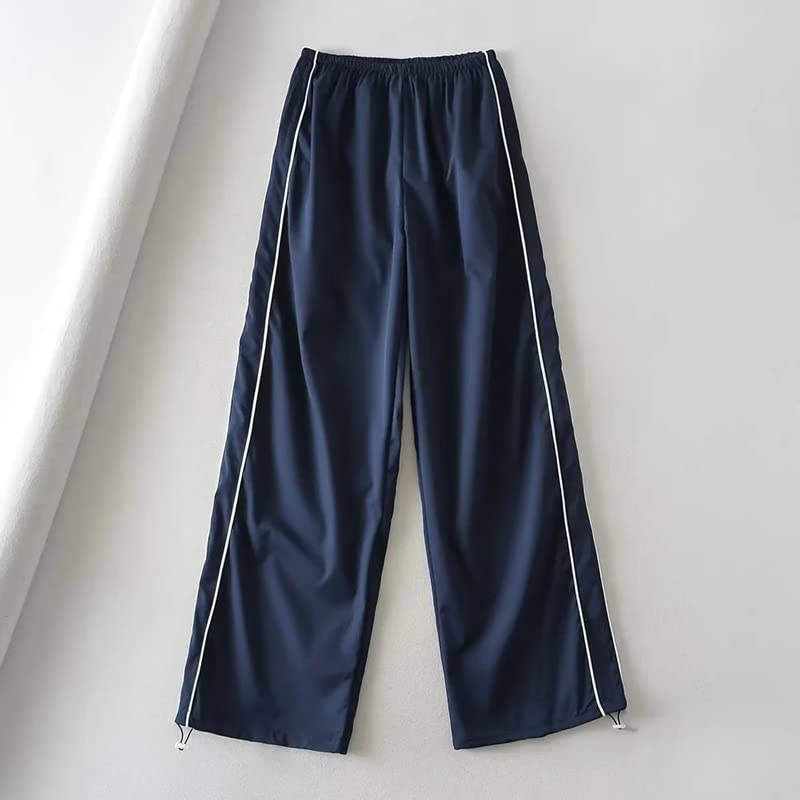 Generous Cargo Trousers - Ladies Drawstring Elasticated Low Waistband Parachute Trousers