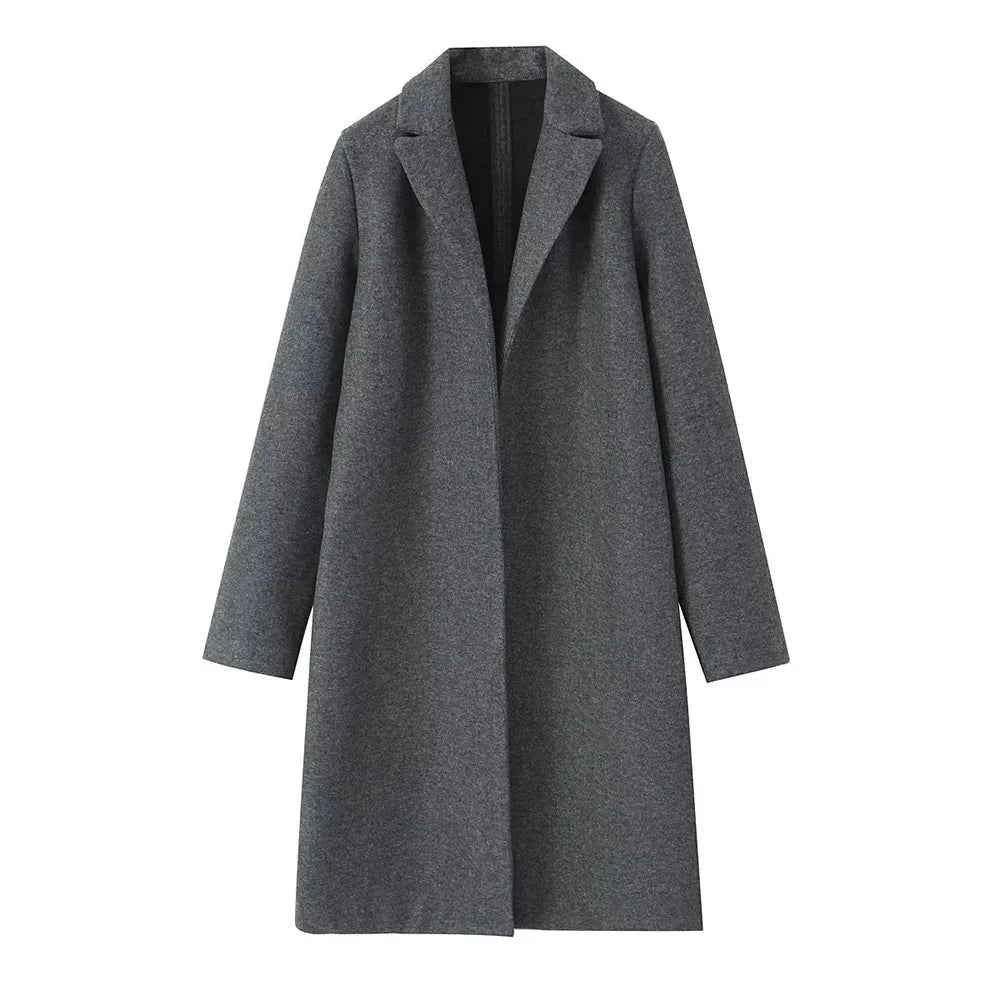 Women’s Long Open Stitch Trench Coat