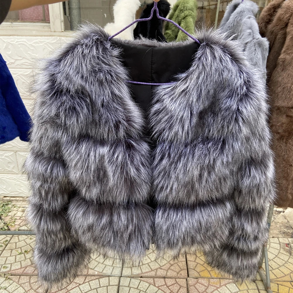 Women's Thick Warm Faux Fur Coat - Various Colors